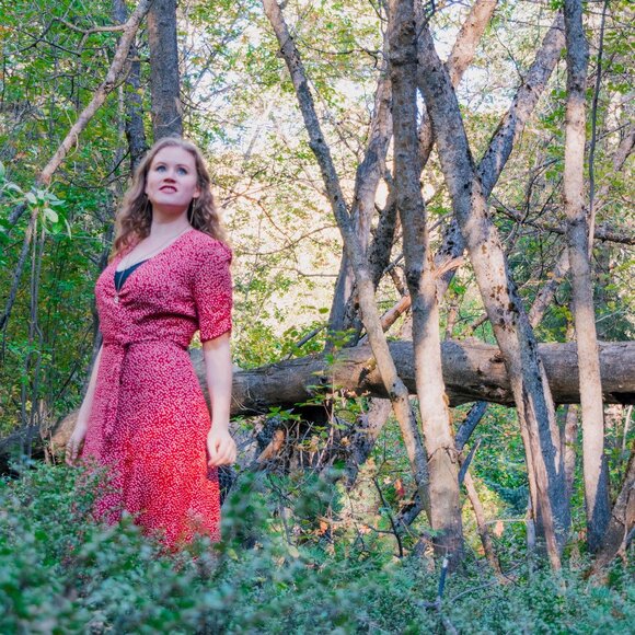 Reformation Dark Red Floral Wrap Maxi Dress | Size M - Picture 4 of 11